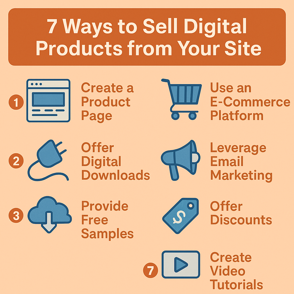 7 Ways to Sell Digital Products from Your Site